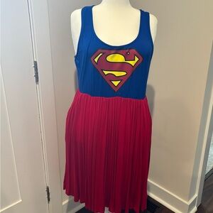 Torrid Superhero-Inspired Dress Blue and Red